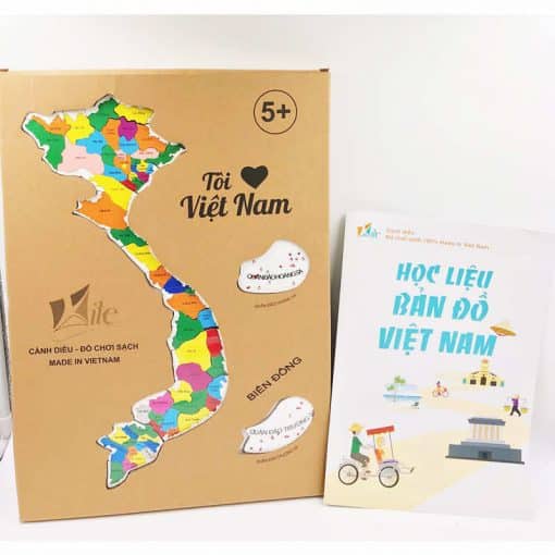 Đồ chơi stem Kite gỗ lắp ghép mẫu Bản đồ Việt Nam