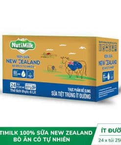 Sữa New Zealand Bò Ăn Cỏ Tự Nhiên Ít Đường Túi Ecolean 250ml