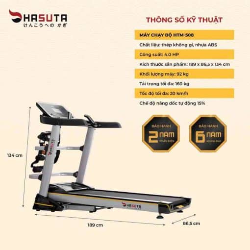 Máy Chạy Bộ Hasuta HMT-508 Tận hưởng công nghệ hiện đại